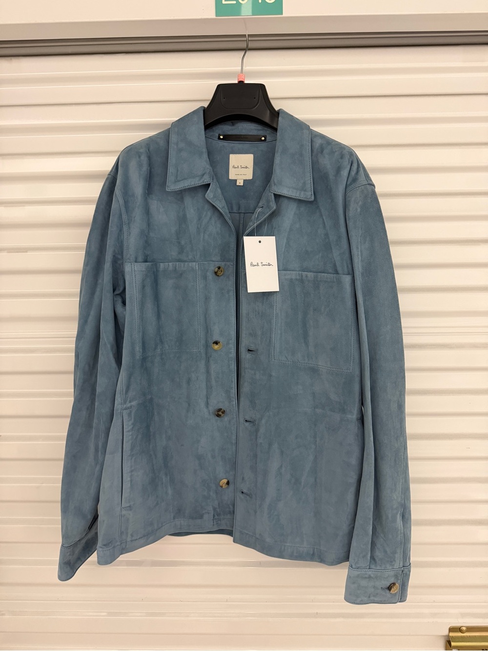 Paul Smith Light Blue Suede Shirt Jacket